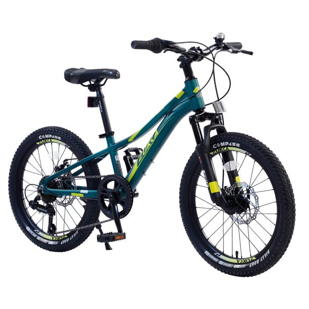 ZUKKA 20" Kids Mountain Bike 7 Speed Aluminum Frame Bicycle in Blue for Boy Girl 5-9 Years