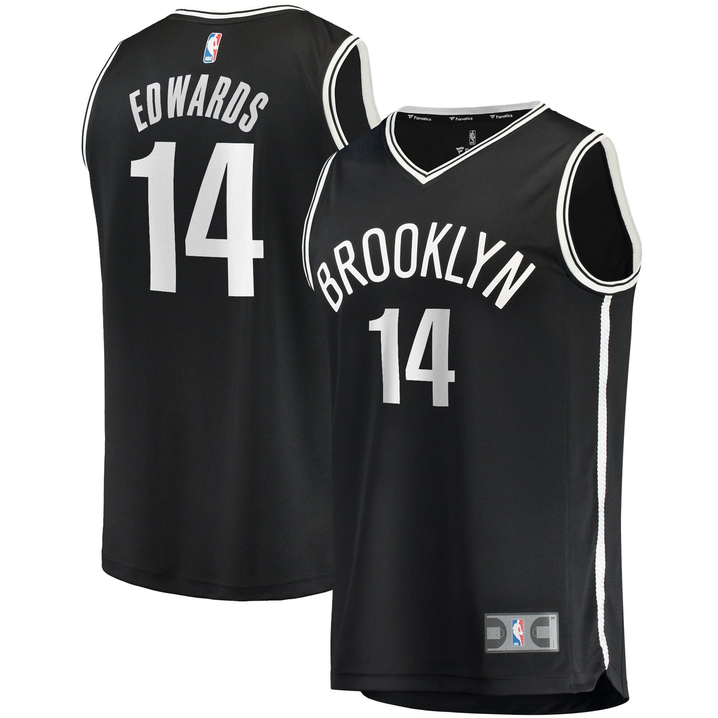 Kessler Edwards Brooklyn Nets Fanatics Branded 2021/22 Fast Break Replica Jersey - Icon Edition - Black