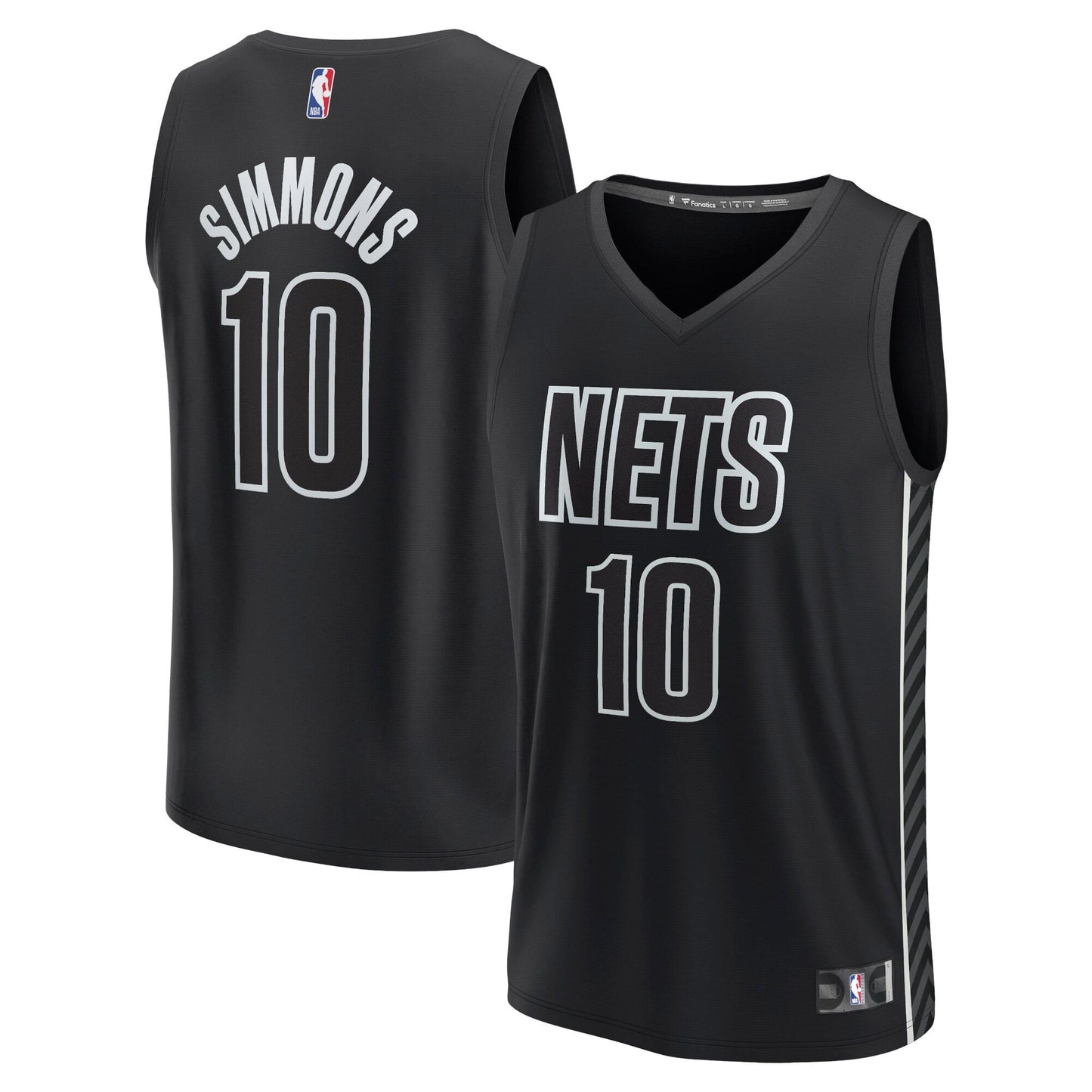 Youth Fanatics Branded Ben Simmons Black Brooklyn Nets Fast Break Player Jersey - Statement Edition