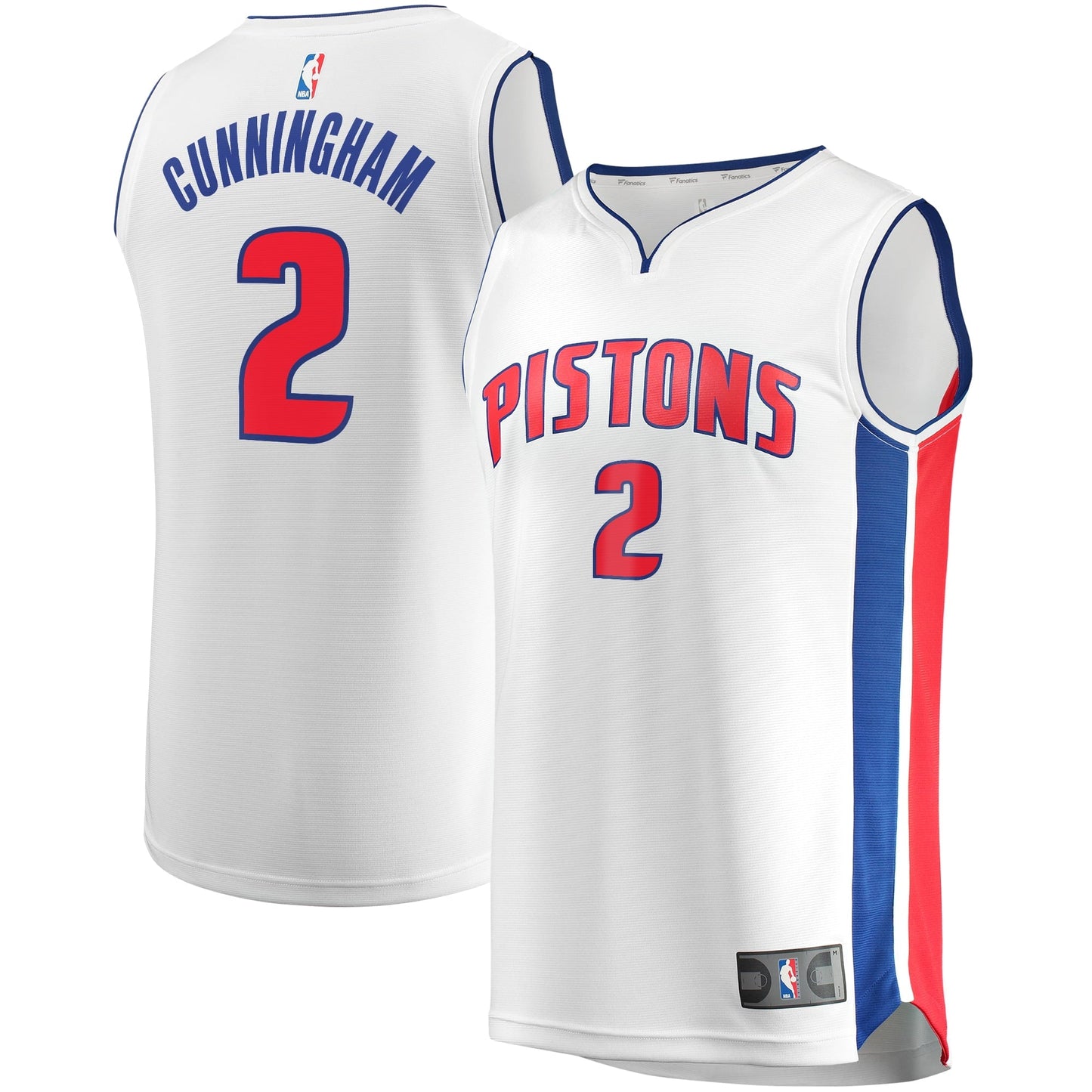 Men's Fanatics Branded Cade Cunningham White Detroit Pistons Fast Break Replica Jersey - Association Edition