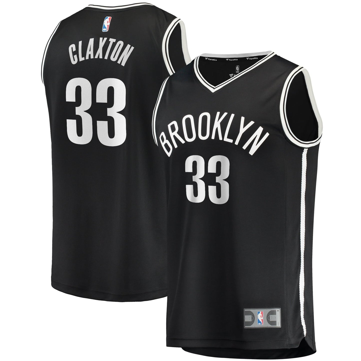 Men's Fanatics Branded Nicolas Claxton Black Brooklyn Nets Fast Break Player Jersey - Icon Edition