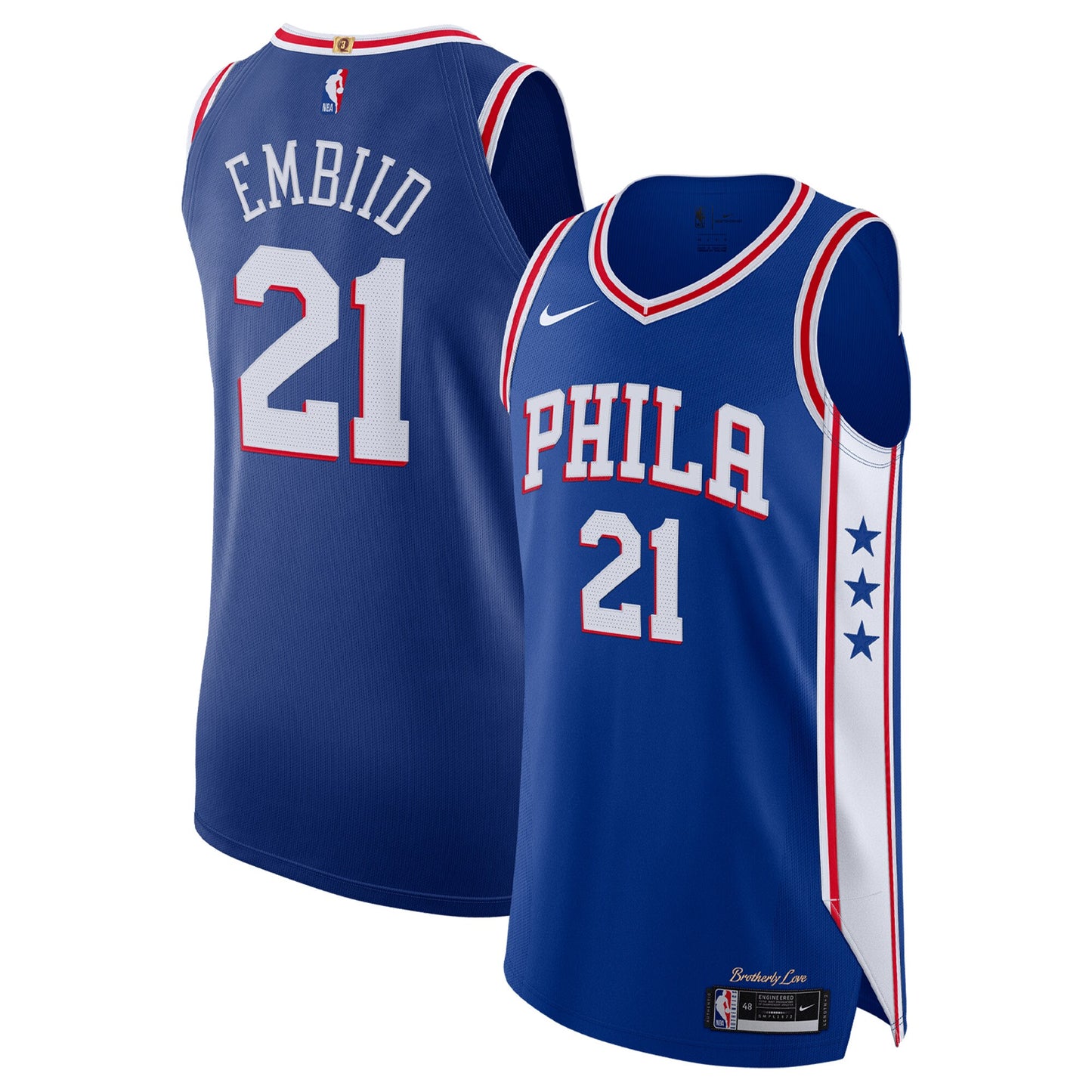Joel Embiid Philadelphia 76ers Nike 2020/21 Authentic Player Jersey Royal - Icon Edition