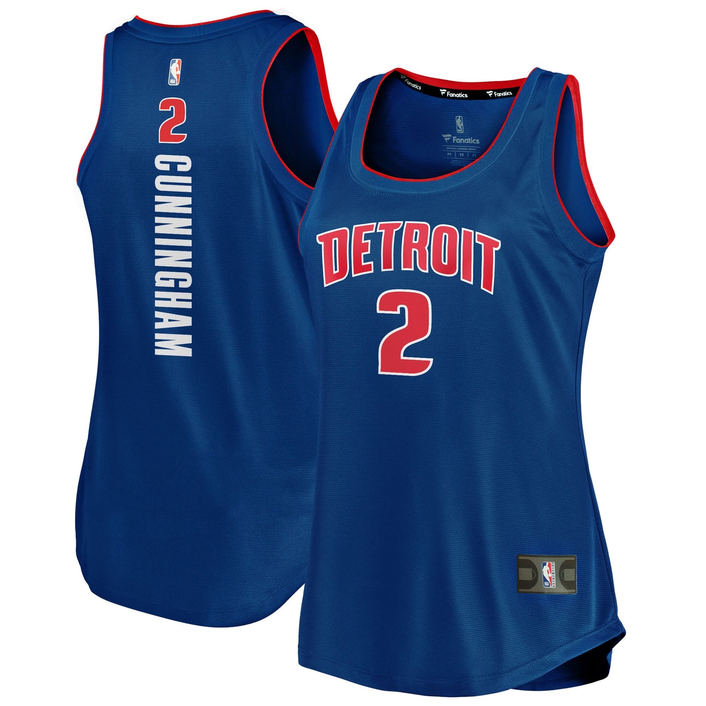 Cade Cunningham Detroit Pistons Fanatics Branded Women's 2021/22 Fast Break Tank Jersey - Icon Edition - Blue
