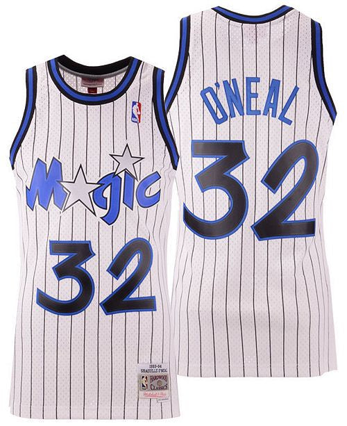 Men's Shaquille O'Neal Orlando Magic 1993-94 White Swingman Replica Jersey By Mitchell & Ness