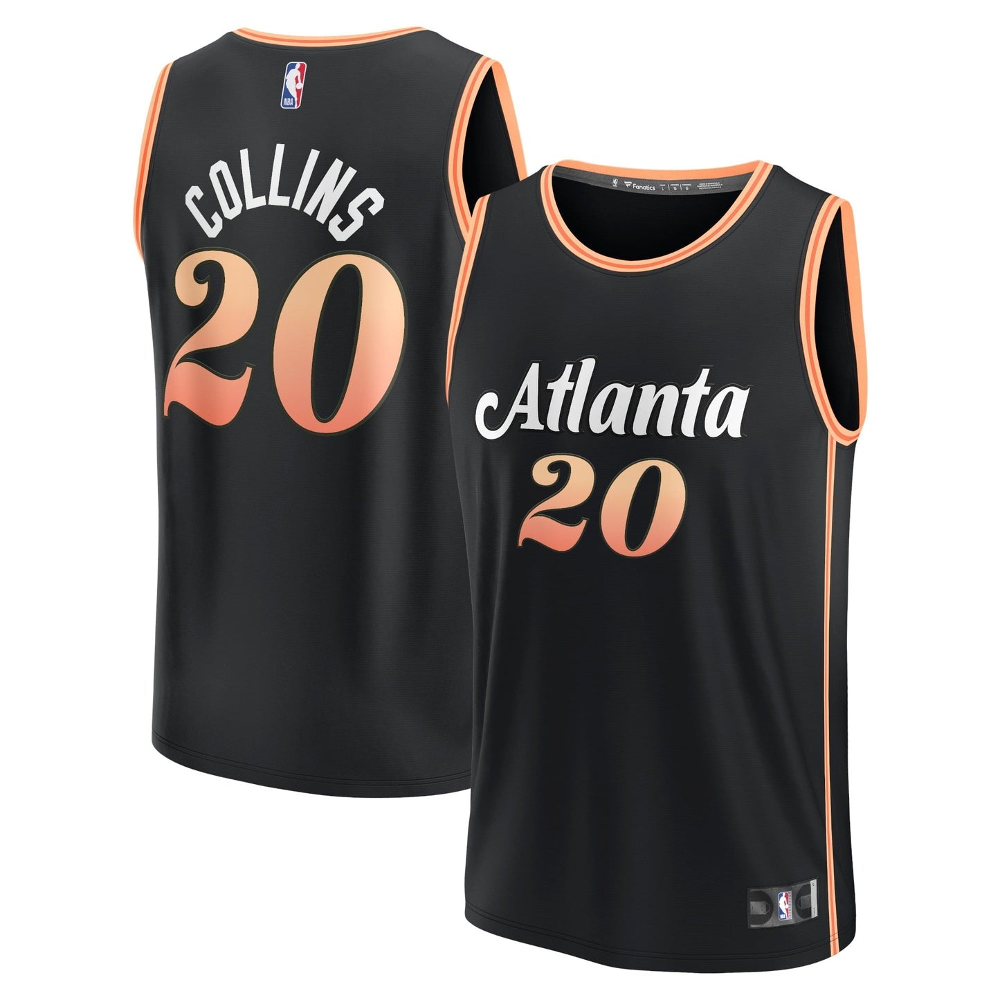 Youth Fanatics Branded John Collins Black Atlanta Hawks 2022/23 Fastbreak Jersey - City Edition