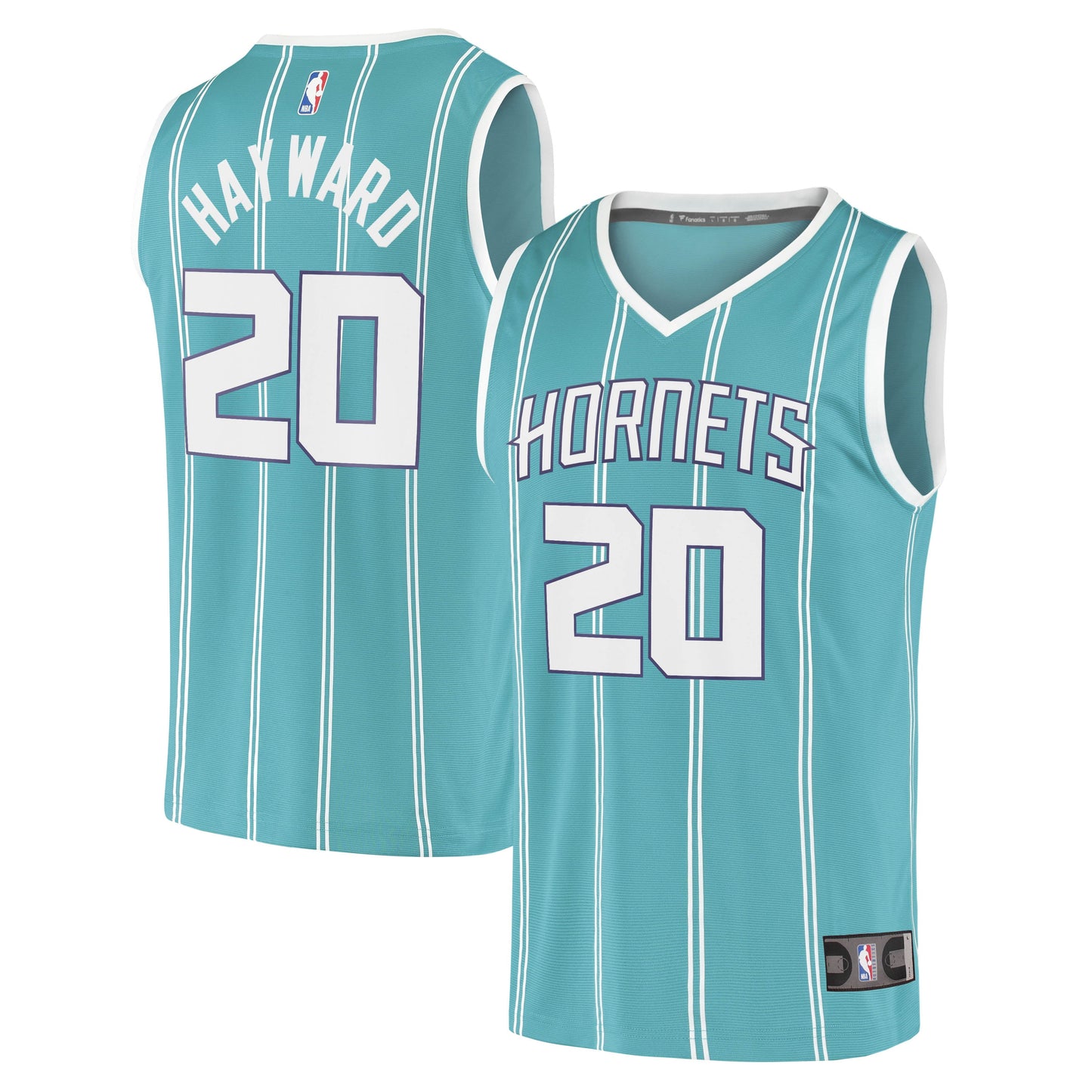 Men's Fanatics Branded Gordon Hayward Teal Charlotte Hornets 2020/21 Fast Break Replica Jersey - Icon Edition