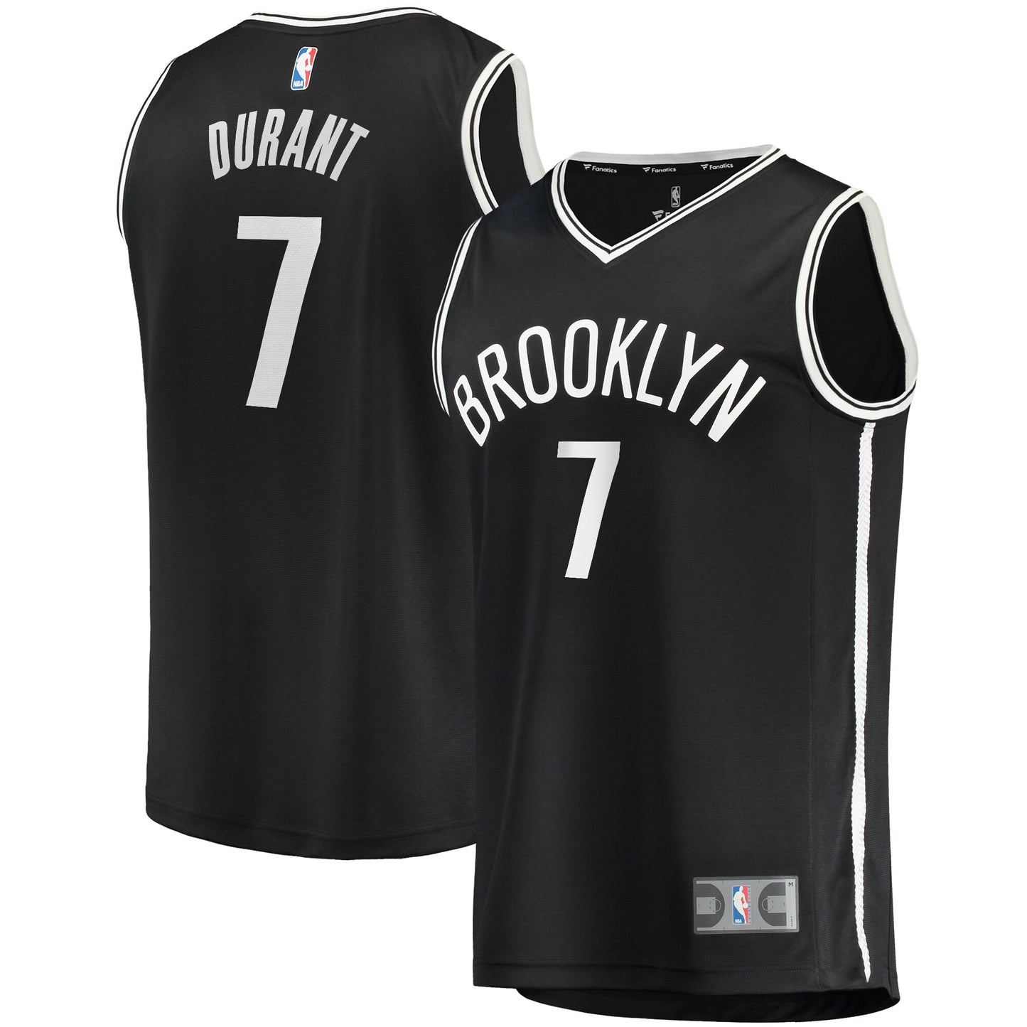 Kevin Durant Brooklyn Nets Fanatics Branded 2021/22 Fast Break Replica Jersey - Icon Edition - Black