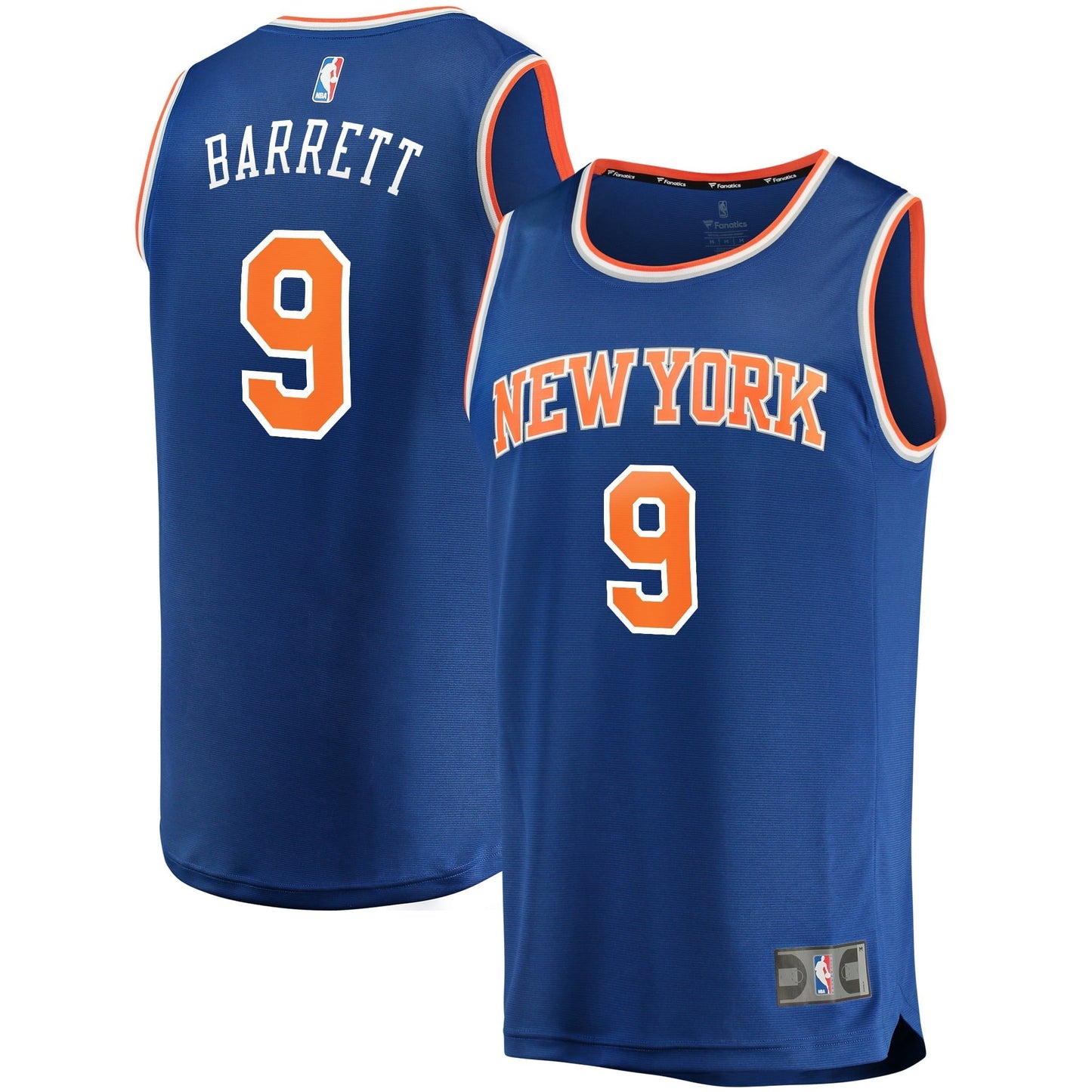 Youth Fanatics Branded RJ Barrett Blue New York Knicks Replica Fast Break Jersey - Icon Edition