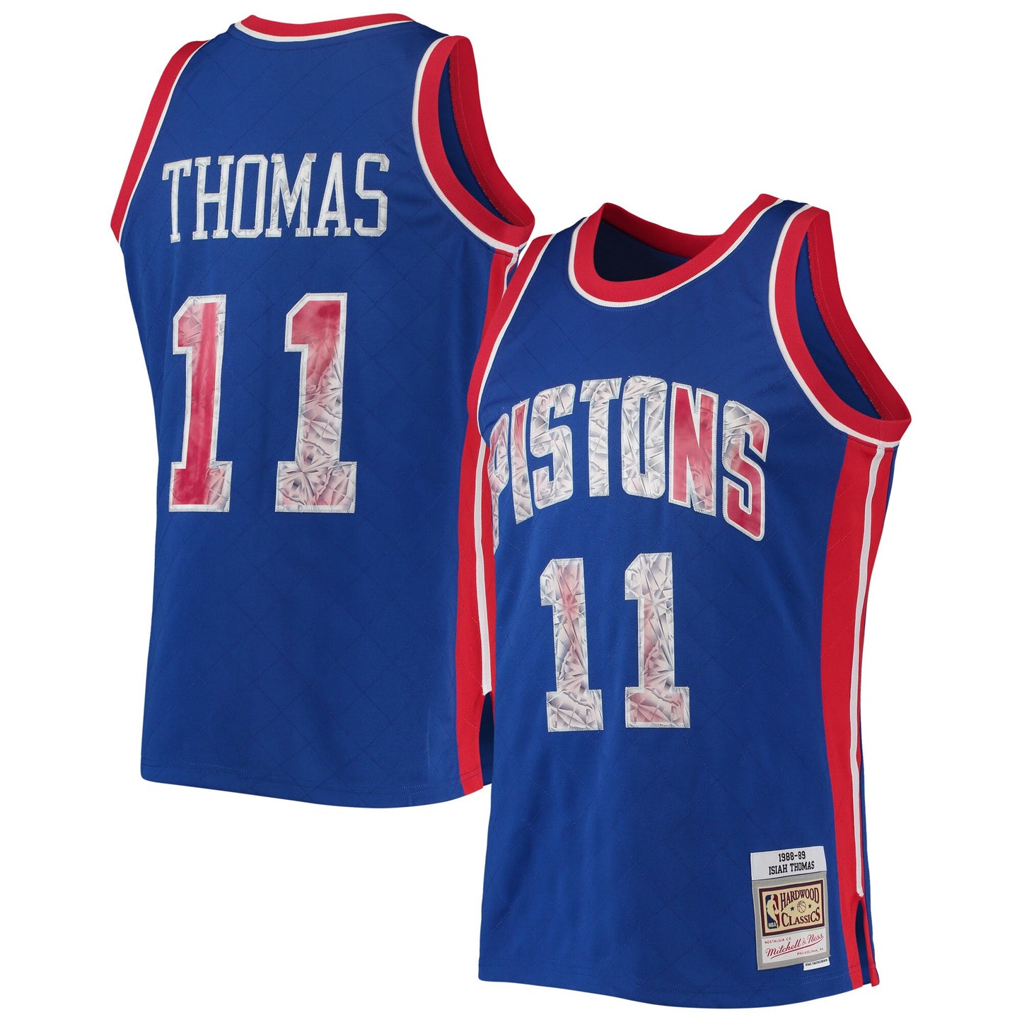 Isiah Thomas Detroit Pistons Mitchell & Ness 1996-97 Hardwood Classics NBA 75th Anniversary Diamond Swingman Jersey - Blue