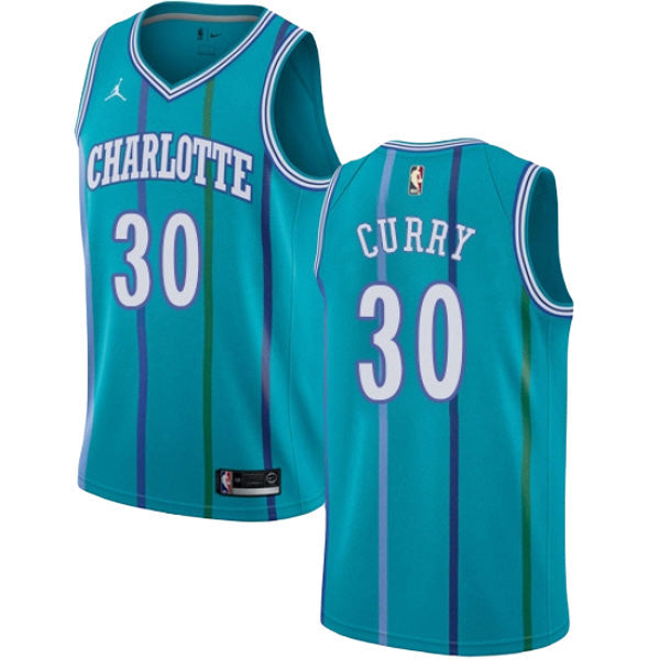 Men's Charlotte Hornets Dell Curry Hardwood Classics Jersey - Aqua