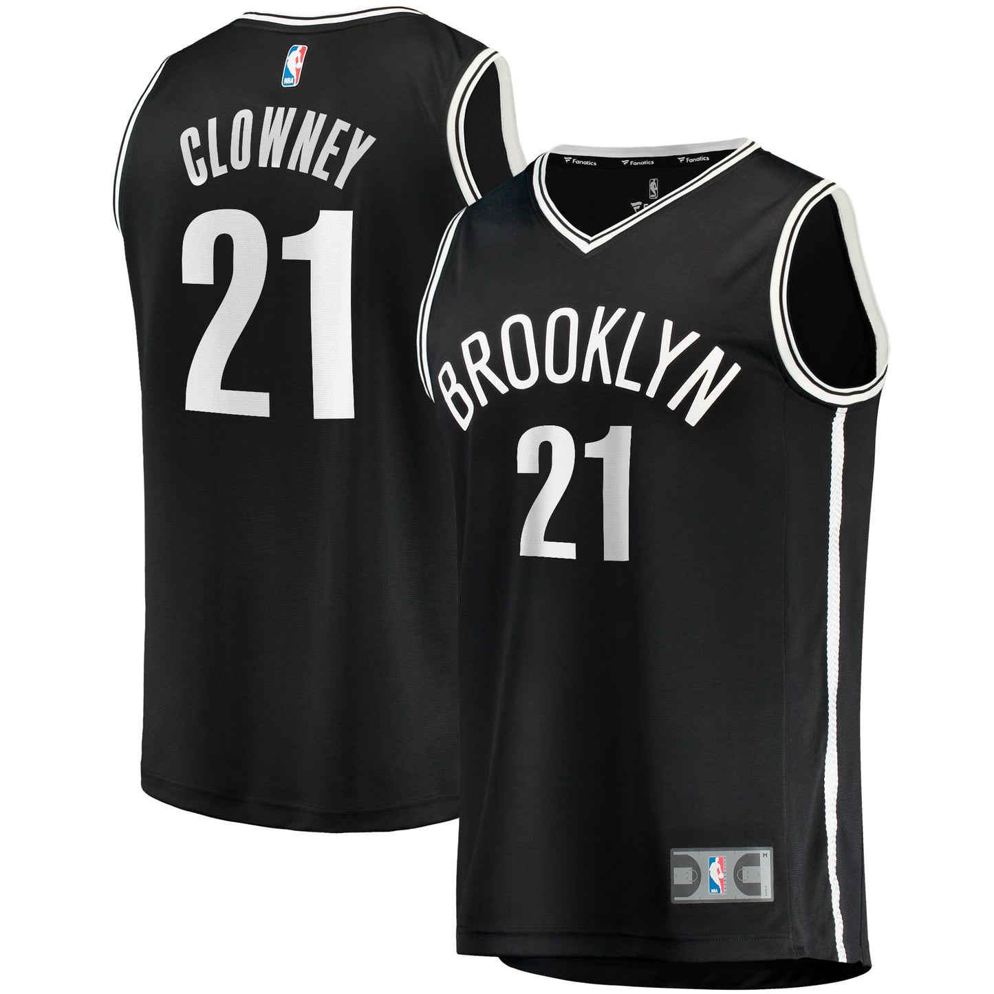 Noah Clowney Brooklyn Nets Fanatics Branded 2023 NBA Draft First Round Pick Fast Break Replica Jersey - Icon Edition - Black