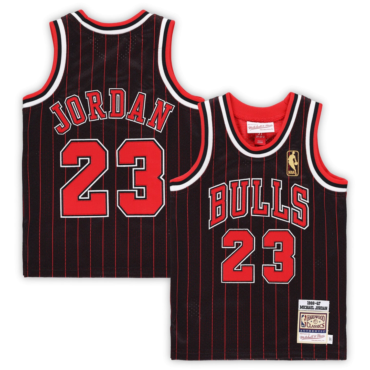 Michael Jordans Chicago Bulls Mitchell & Ness Toddler 1996/97 Hardwood Classics Authentic Jersey - Black