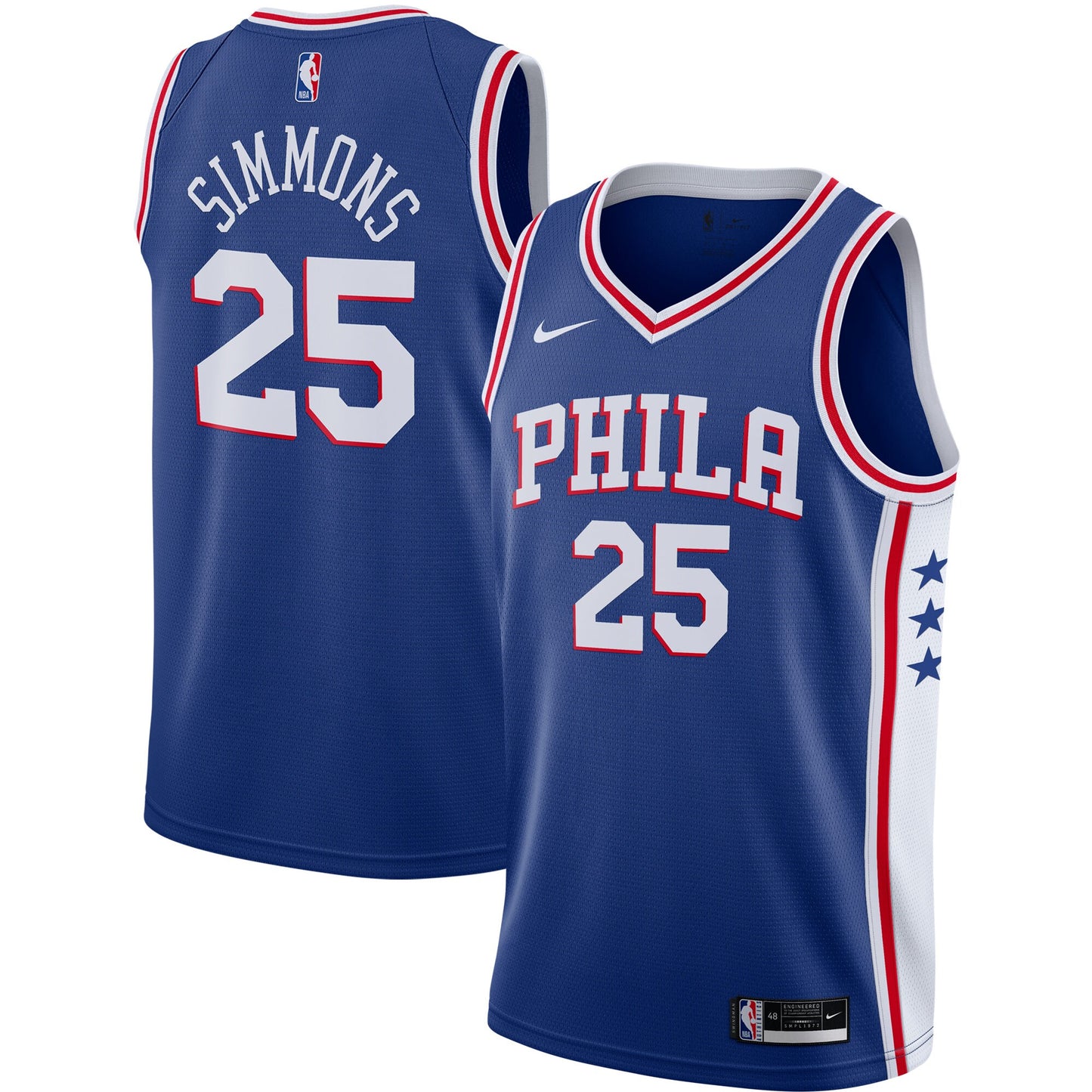 Ben Simmons Philadelphia 76ers Nike 2020/21 Swingman Jersey - Royal - Icon Edition