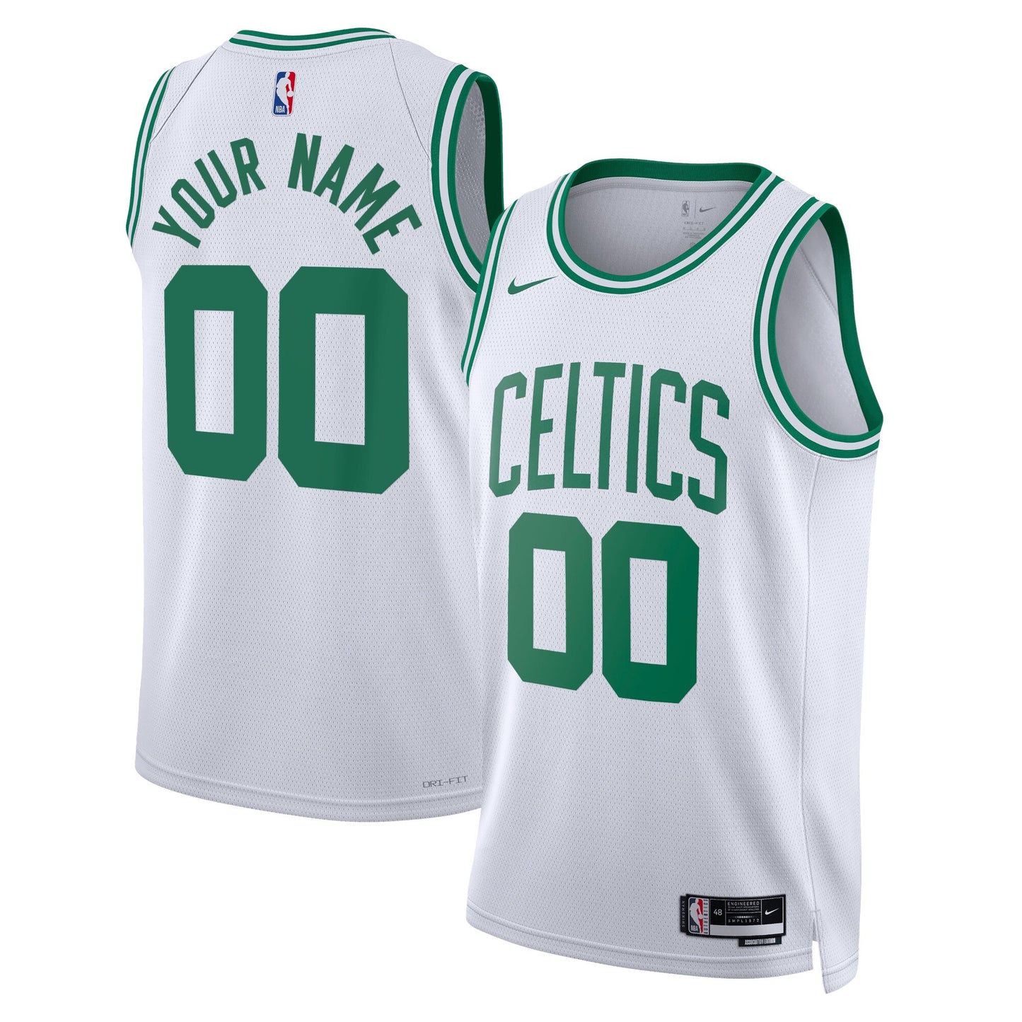 Boston Celtics Nike Unisex Swingman Custom Jersey White - Icon Edition