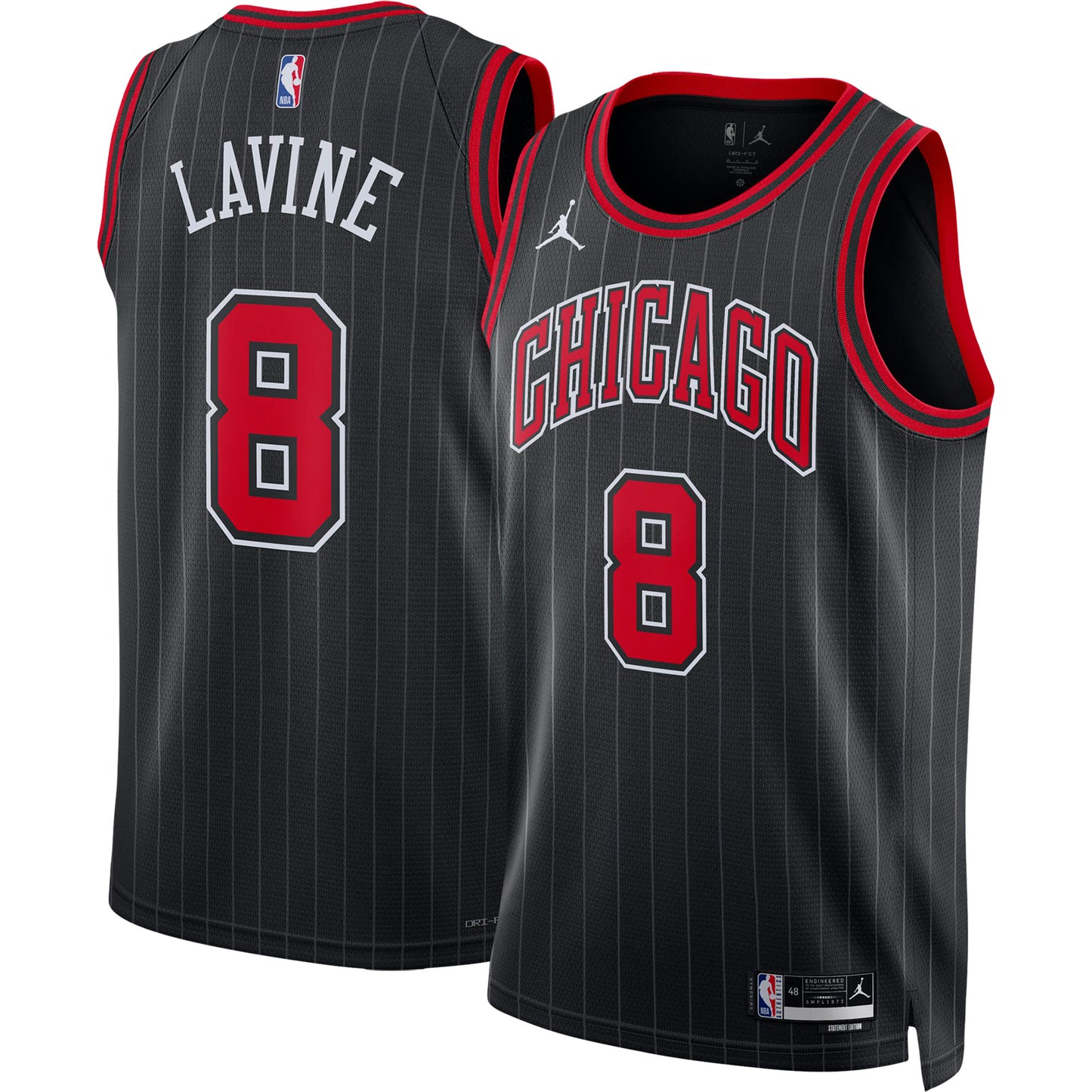 Zach LaVine Chicago Bulls Jordans Brand Unisex Swingman Jersey - Statement Edition - Black