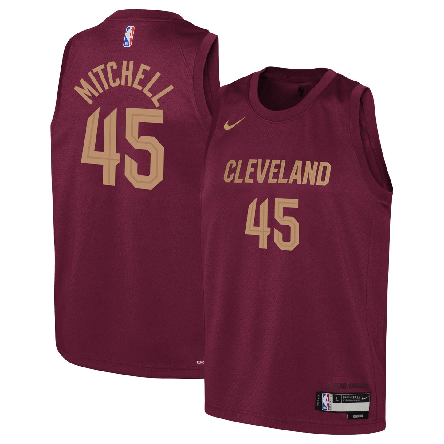 Donovan Mitchell Cleveland Cavaliers Nike Youth 2022/23 Swingman Jersey - Icon Edition - Wine